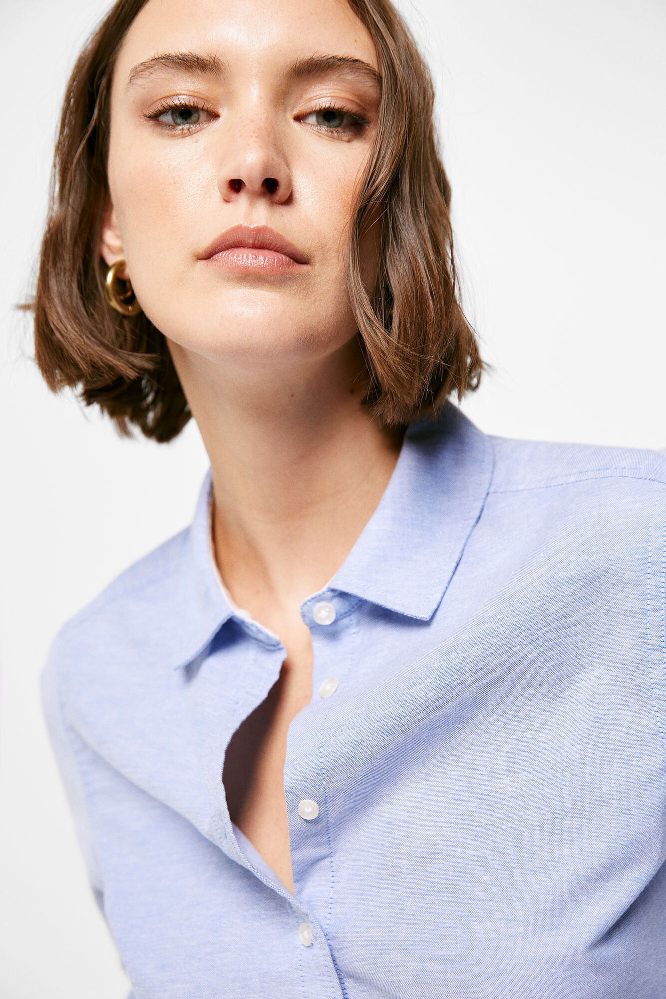 Camisa Oxford de Algodão