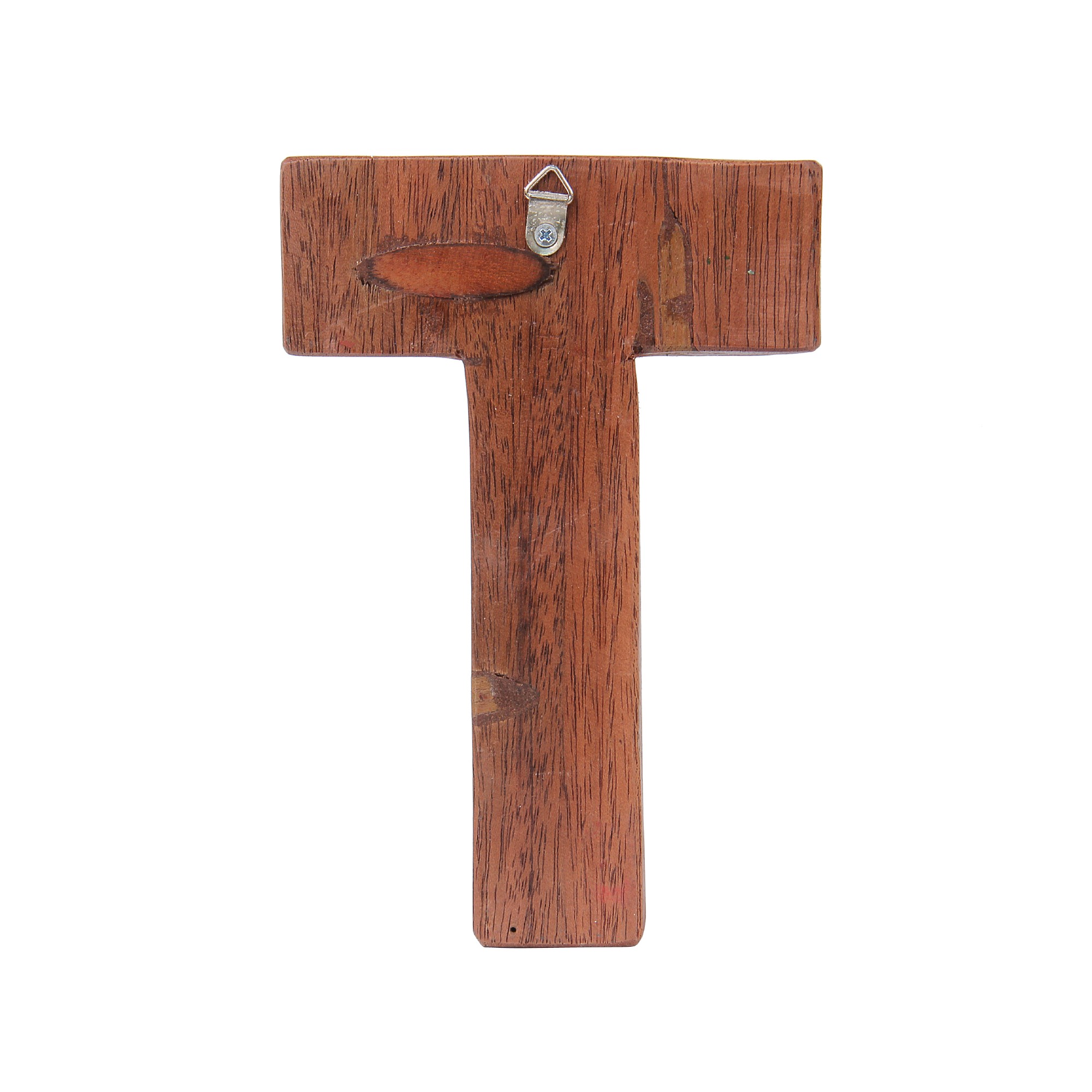 Holzbuchstabe 'T', mehrfarbig, T 2,5 cm, B 13 cm, H 19 cm von fischer's lagerhaus