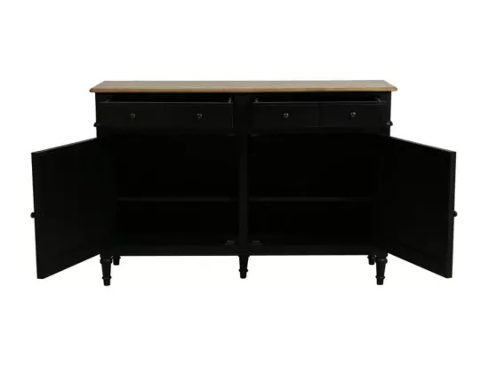 Bas De Buffet Bois Noir - Manoir Interior's