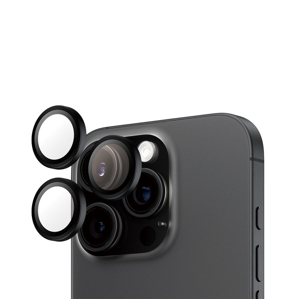 PanzerGlass - Hoops Linse Beskytter - iPhone 16 Pro/iPhone 16 Pro Max - Sort