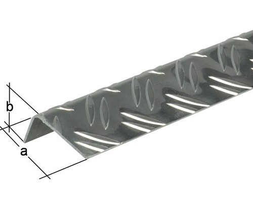 Hoekprofiel aluminium traanplaat 53,6x29,5 mm, 2 m