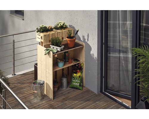 Buildify houten fruitkist, klein, onbehandeld, 34x23x21 cm