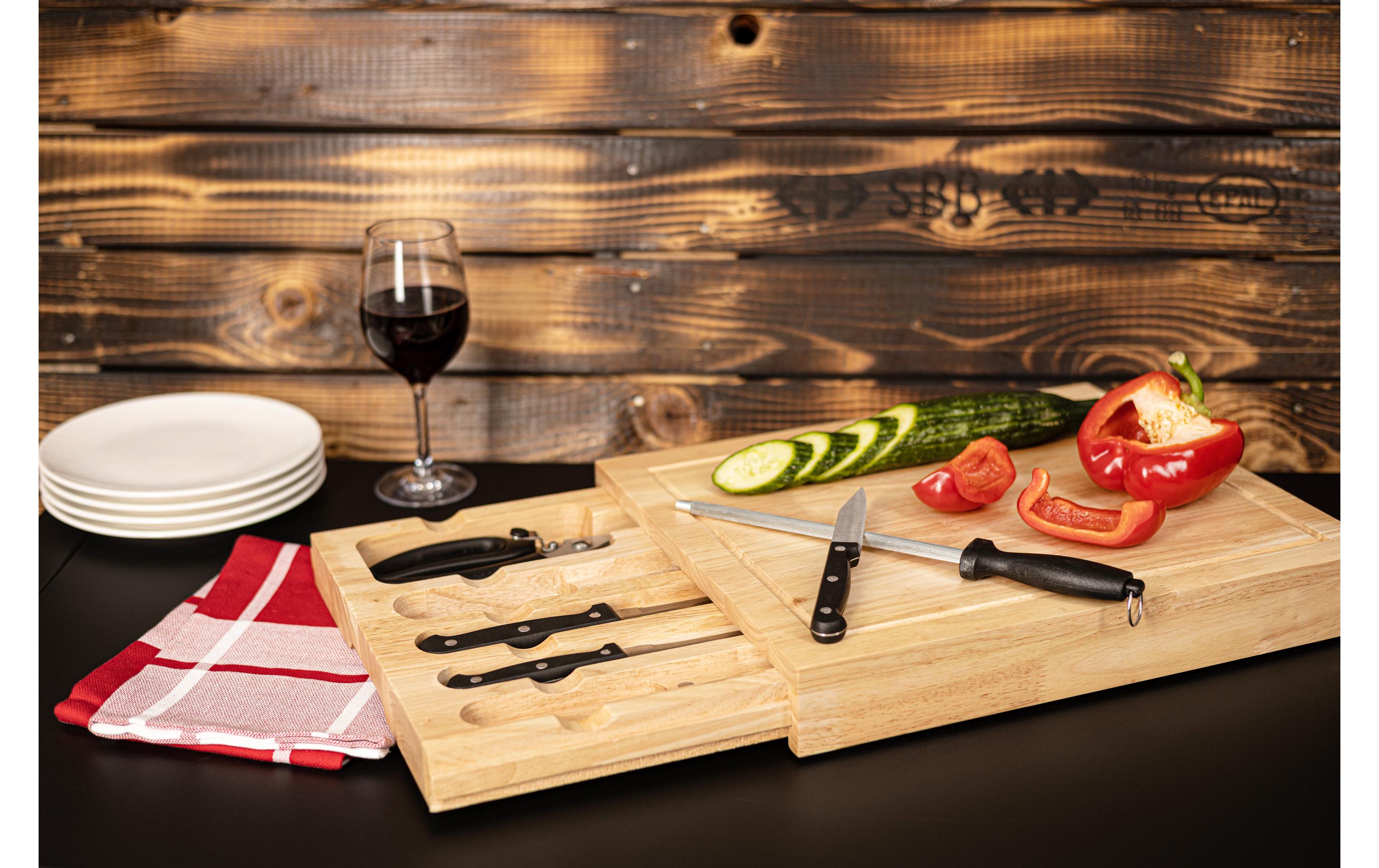 Messerset BBQ- und Grill-Messerset, 6 Stück, Schwarz/Silber<br>Set aus 6 verschiedenen Messer