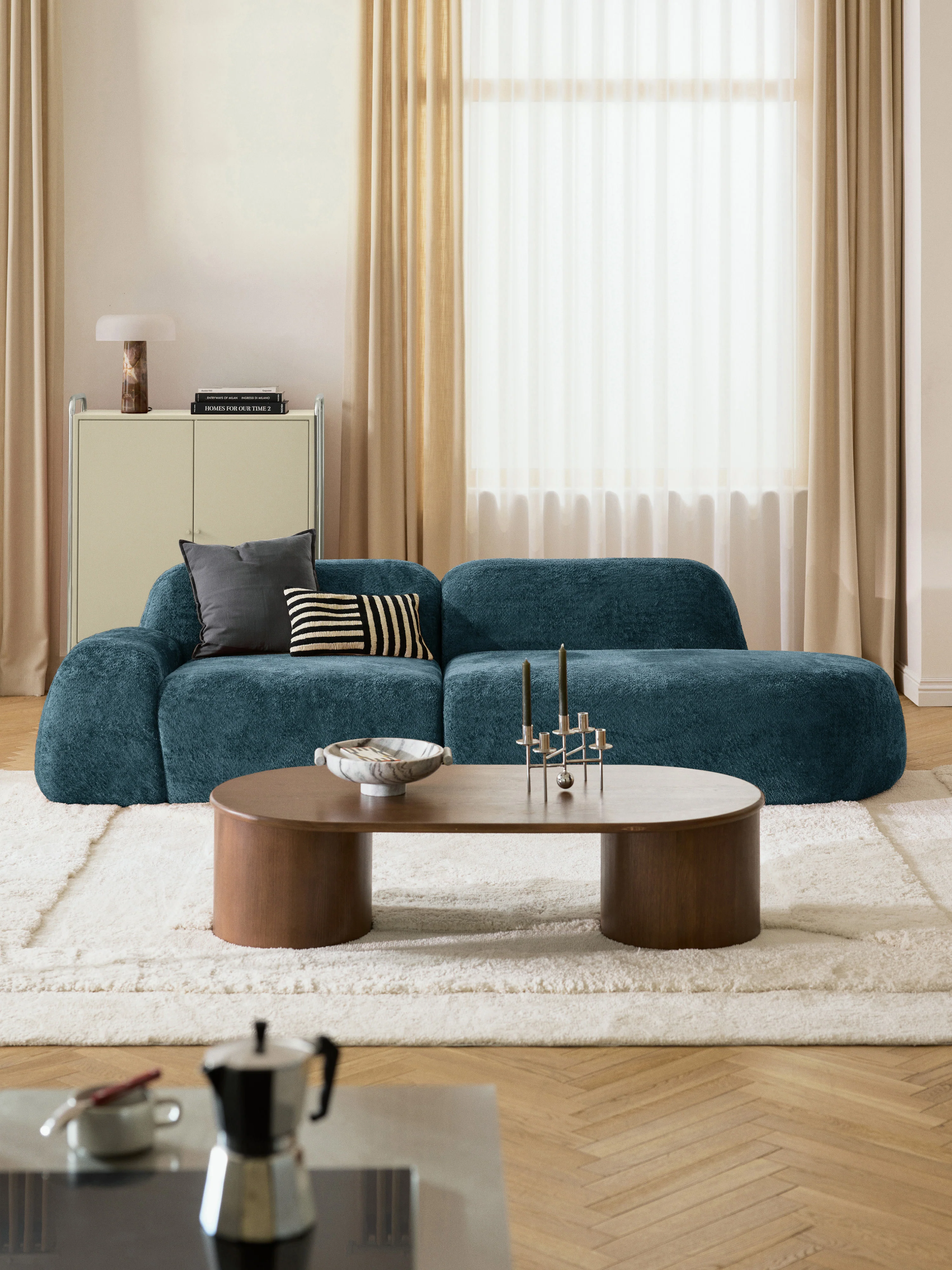 Teddy bouclé chaise-module Wolke