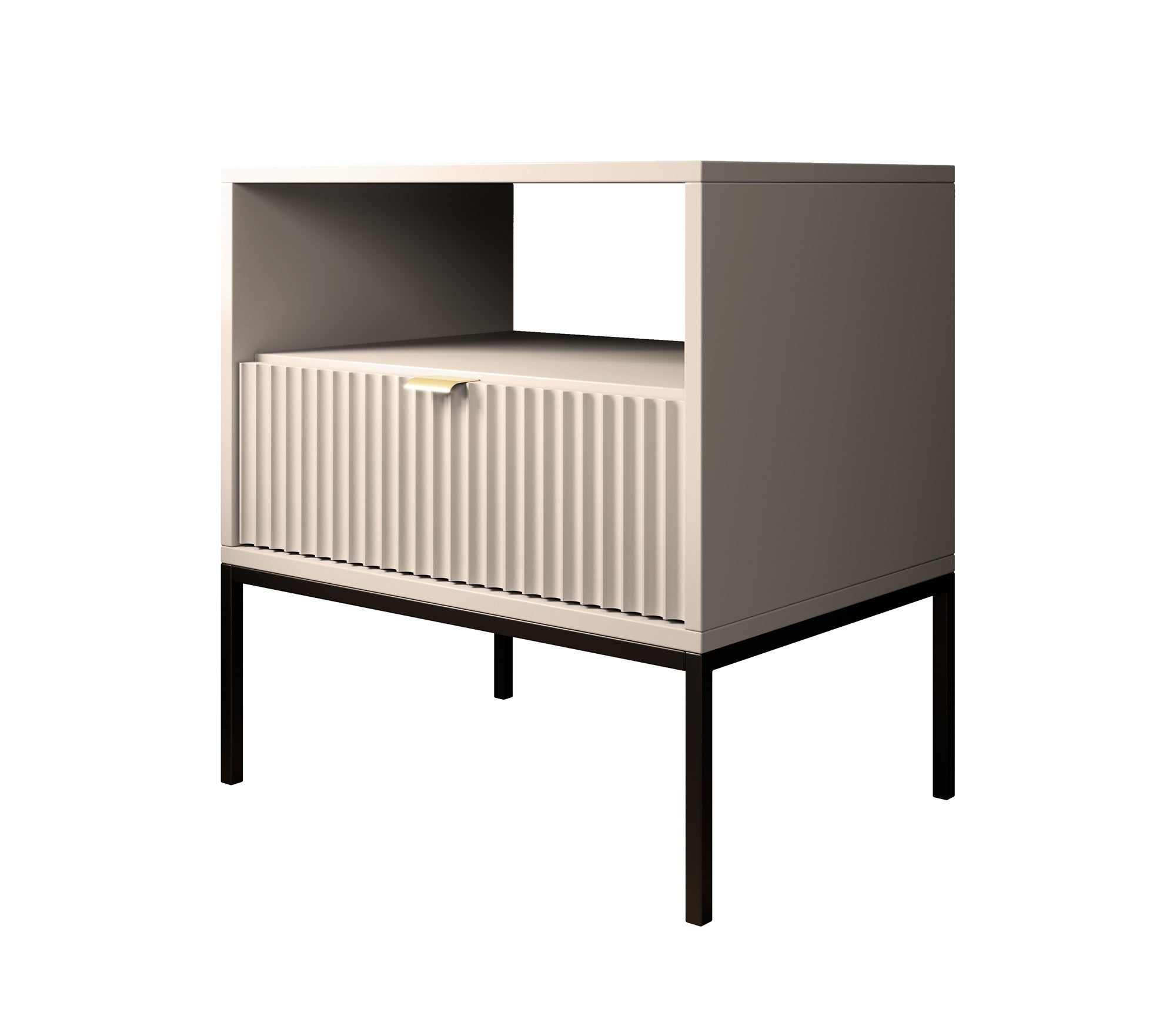 Navil - Nachtkastje - Beige - 54x39x56 cm