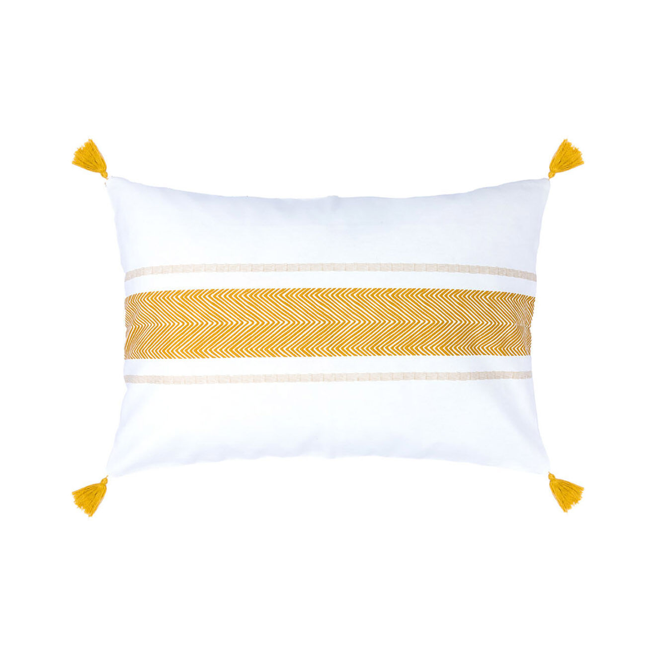 Febronie Housse de coussin Alentejo moutarde - 60x40 cm