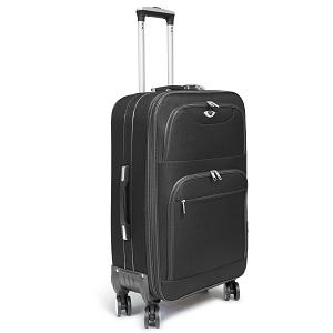 VALISE TISSU 8 ROUES NOIR PM D.60X39X27CM