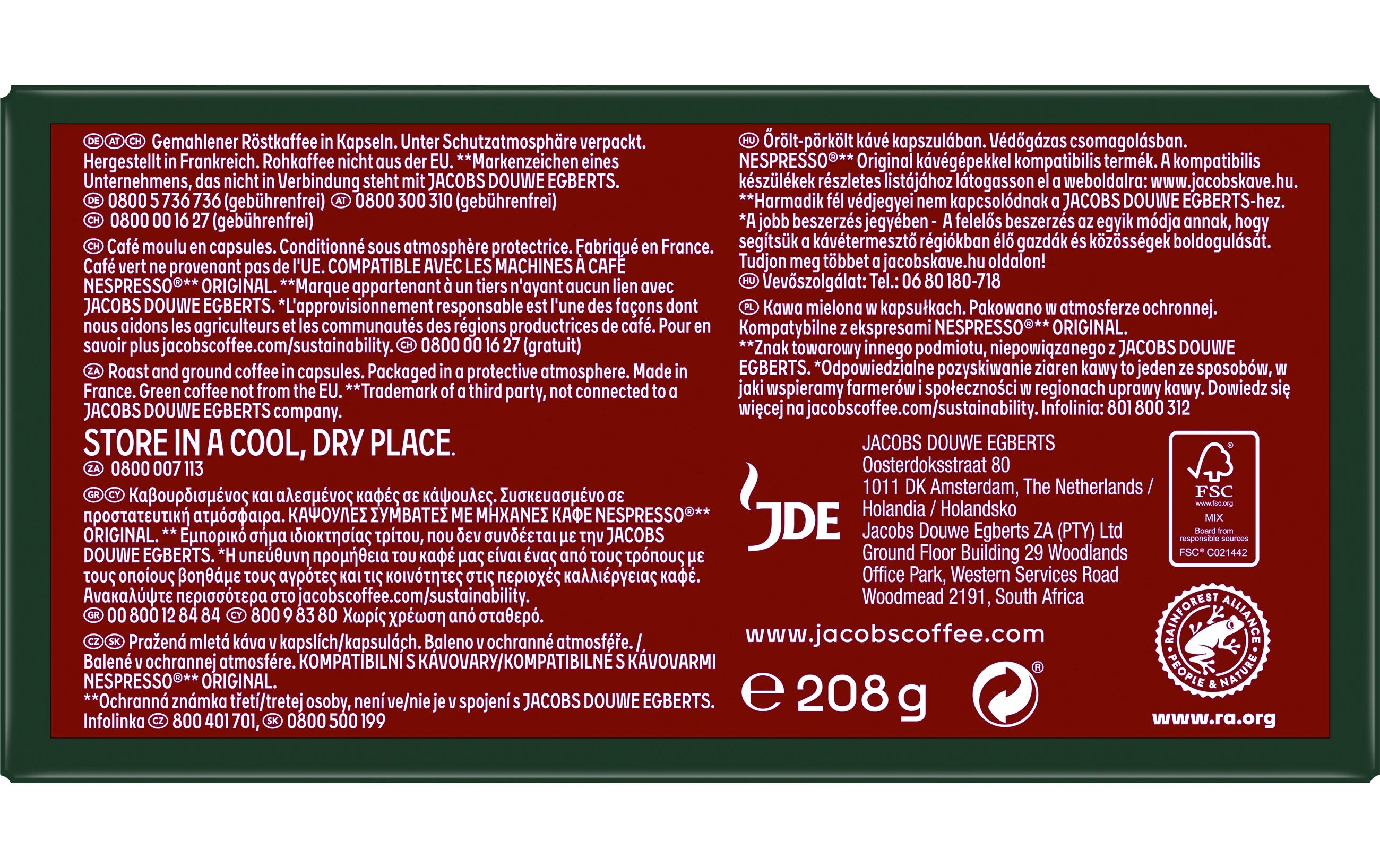 Kaffeekapseln Lungo 6 Classico 40 StückAluminium Kaffeekapseln für Nespresso Maschinen