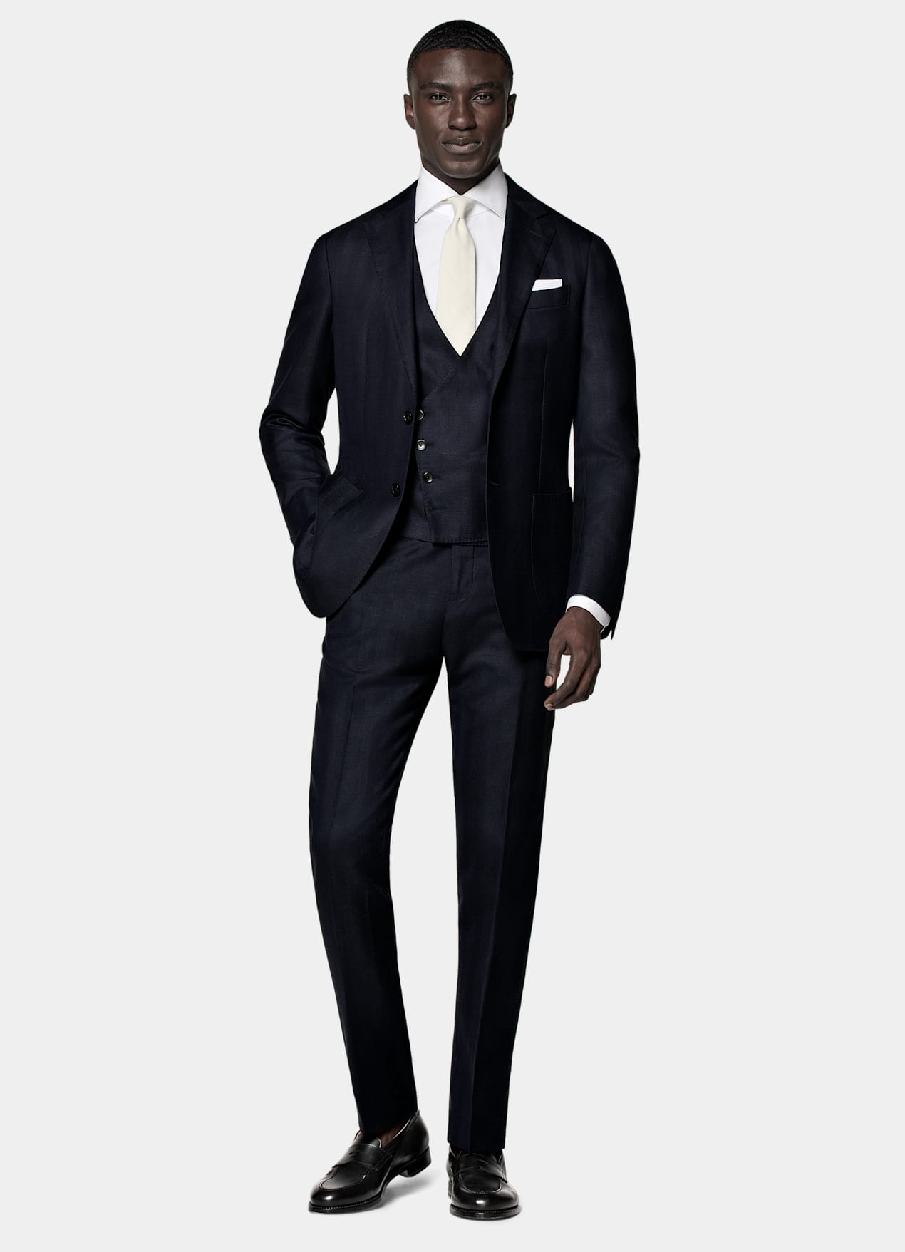 Costume trois pièces Havana coupe Tailored bleu marine