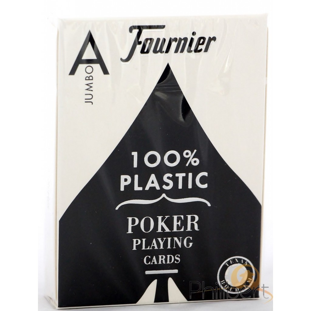 Jeu de 54 cartes Fournier format poker - Noir