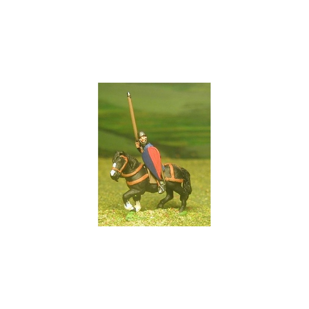 Mounted Sergeants, in Assorted Helms & Mail Coat, with Kite shield & Lance on Unarmoured Horse