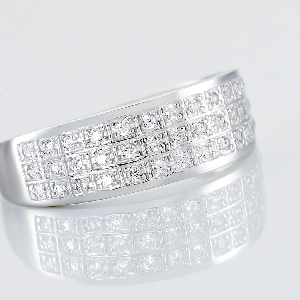 Bague Morjana Or Blanc Oxyde De Zirconium
