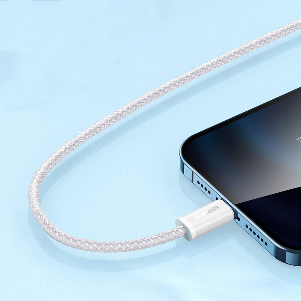 (1m) 20W Dynamic USB auf Lightning Nylon Ladekabel Fast Charging Datenkabel - Blau