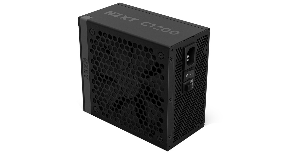 NZXTC1200 Gold ATX 3.1 modulaire 1200 watt voeding   (Zwart, 1x 12V-2x6, 3x PCIe)