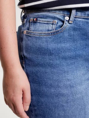 Calça jeans Curve de cintura alta e pernas largas