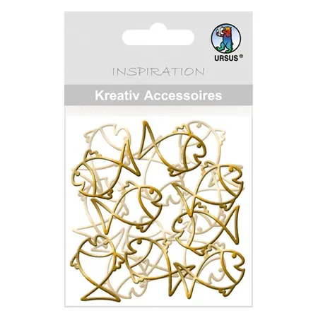 URSUS Kreativ Accessoires Mini Pack, Fische 2, gold