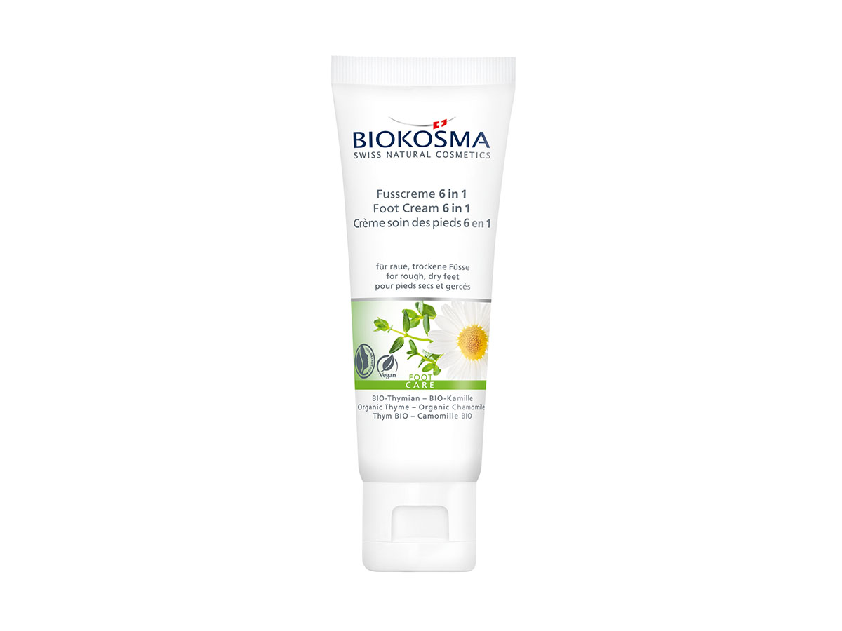 BIOKOSMA Fusscreme 6 in 1 Minisize Creme Thymian Kamille BIO Tb 20 ml
