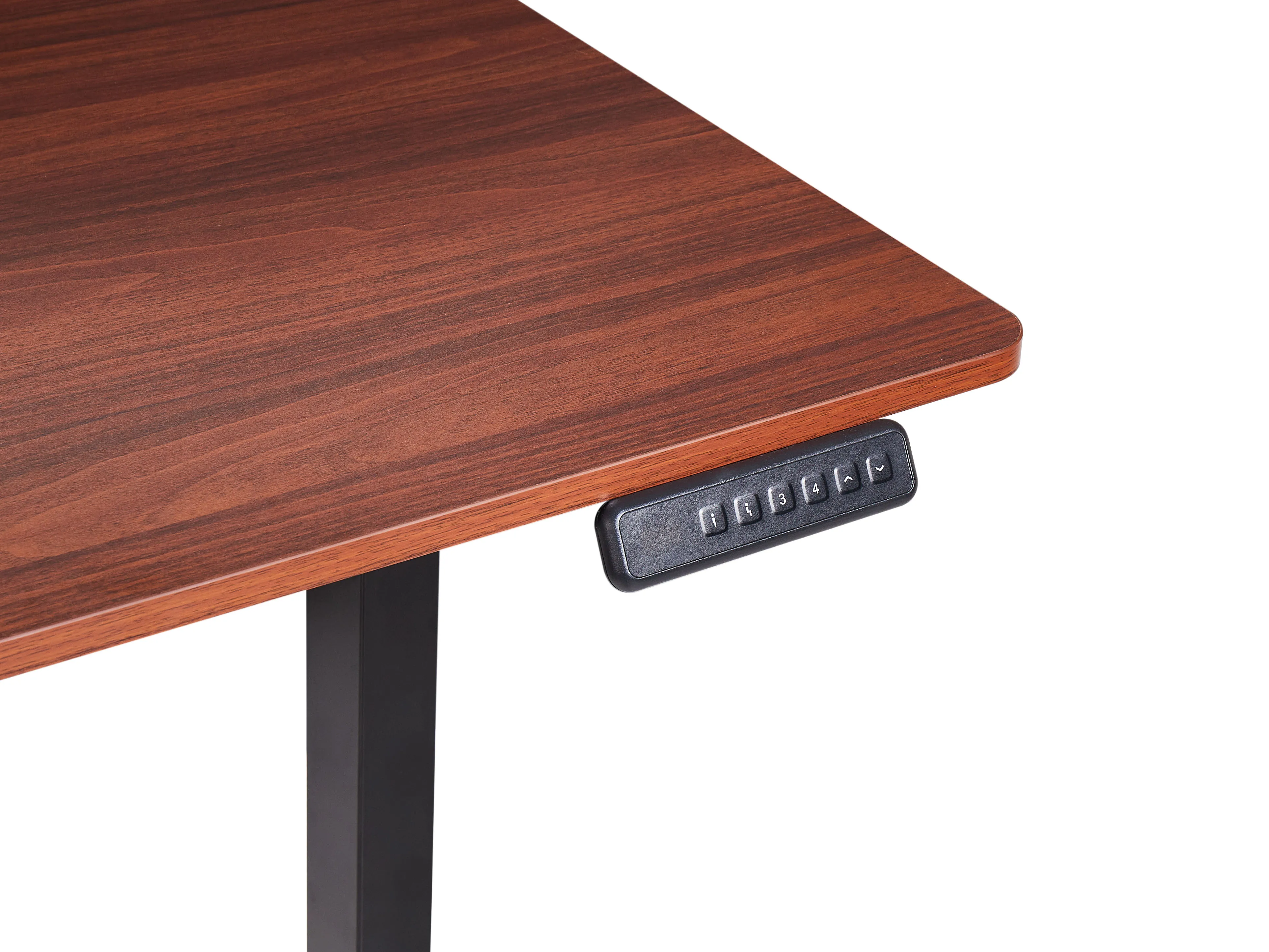 Elektrisch verstelbaar sta-bureau TAVARES Bruin/zwart 120 cm 60 cm