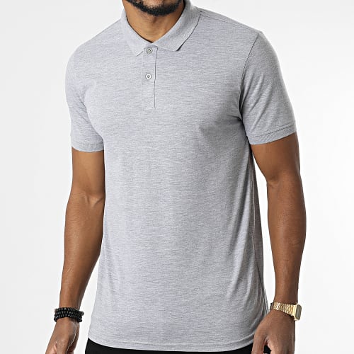 Polo Manches Courtes PL001 Gris Chiné