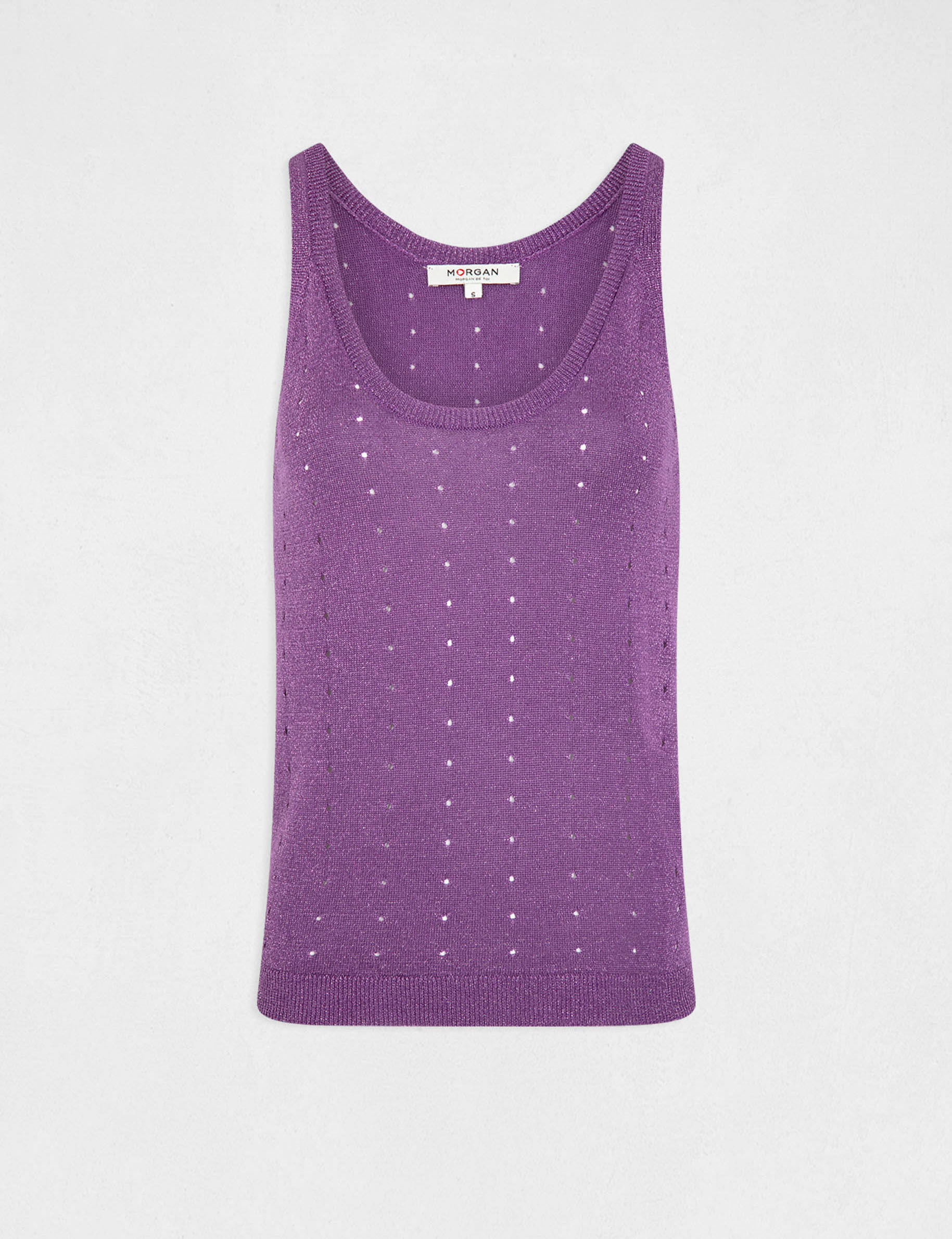 Débardeur pull avec bretelles violet fonce femme - violet_fonce