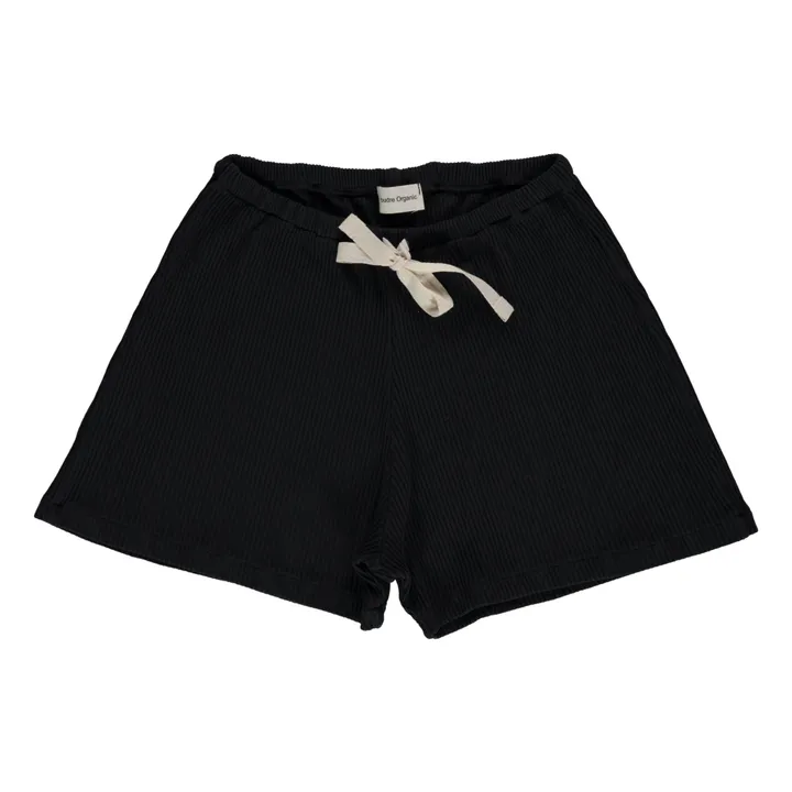 Poudre Organic Short Côtelé Hortensia - Collection Femme | Noir