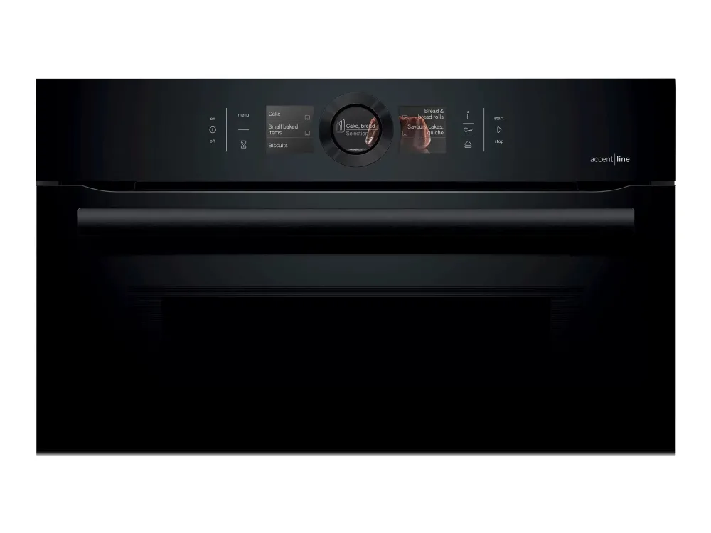 Bosch Serie | 8 accent | line HNG8764C7 - Kombinationsovn - med dampfunktion - til indbygning - Wi-Fi - niche - bredde: 56 cm - dybde: 55 cm - højde: 58.5 cm - med selv-rengøring - carbon-sort