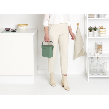 Brabantia Sort & Go Aanrecht Afvalemmer - 3 liter - Fir Green