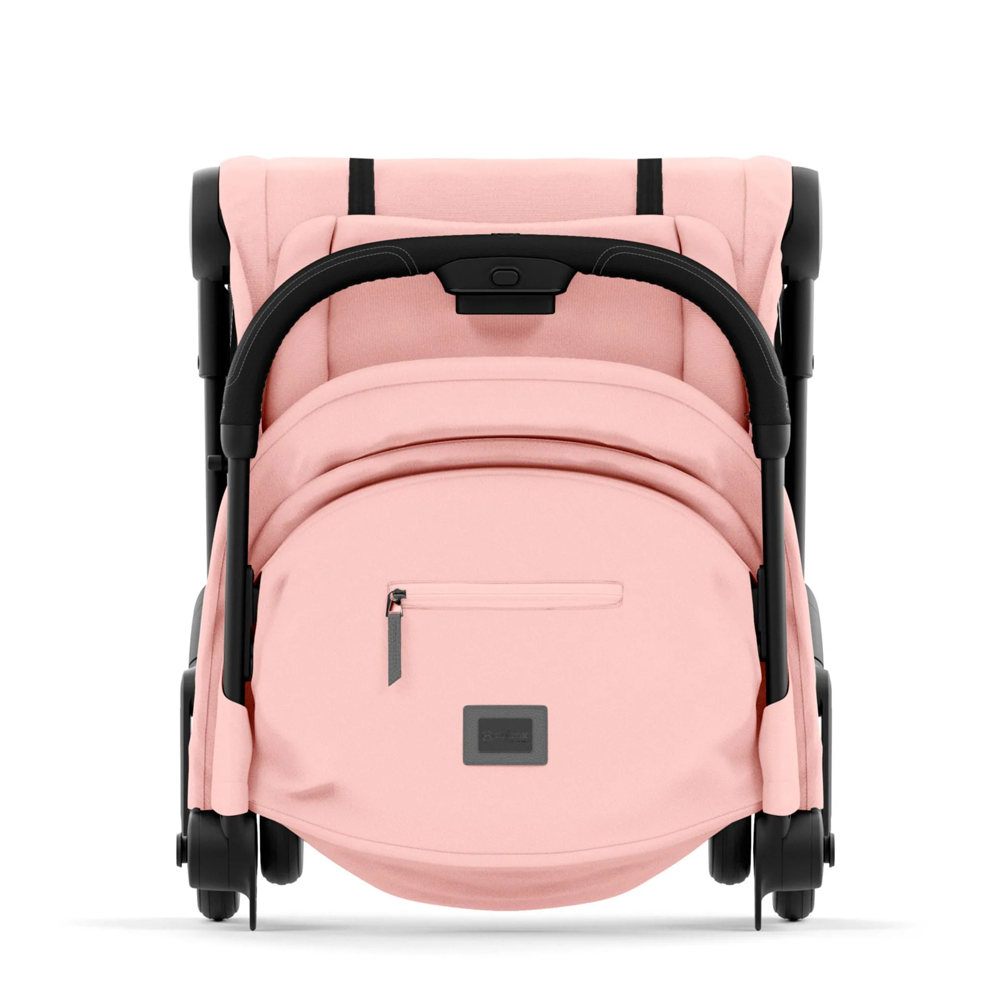 Cybex Poussette Coya - Cadre noir mat avec siège rose pêche