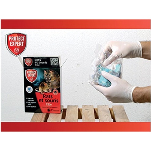 Appât pâte - rats et souris - 150 g - 15 sachets de 10 g