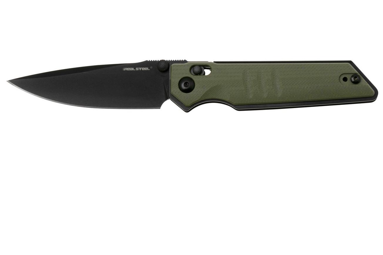 Real Steel Sacra 7711GB Black Böhler K110, Green G10, zakmes