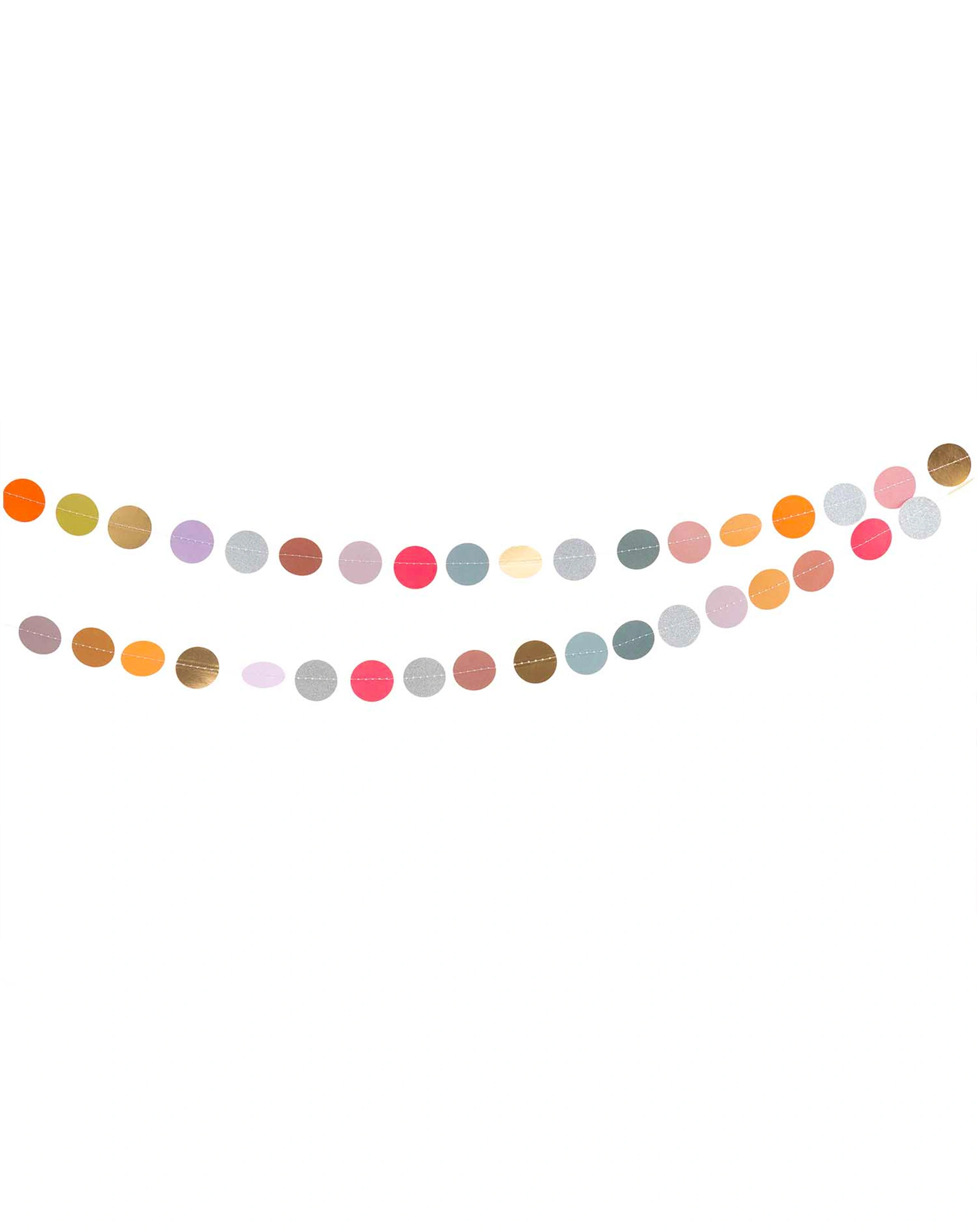 Glitter-Girlande LET‘S PARTY (2m) in bunt