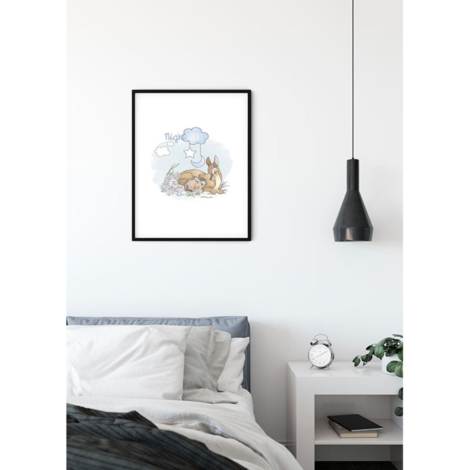 Wandbild BAMBI GOOD NIGHT - bunt - 50x70 cm