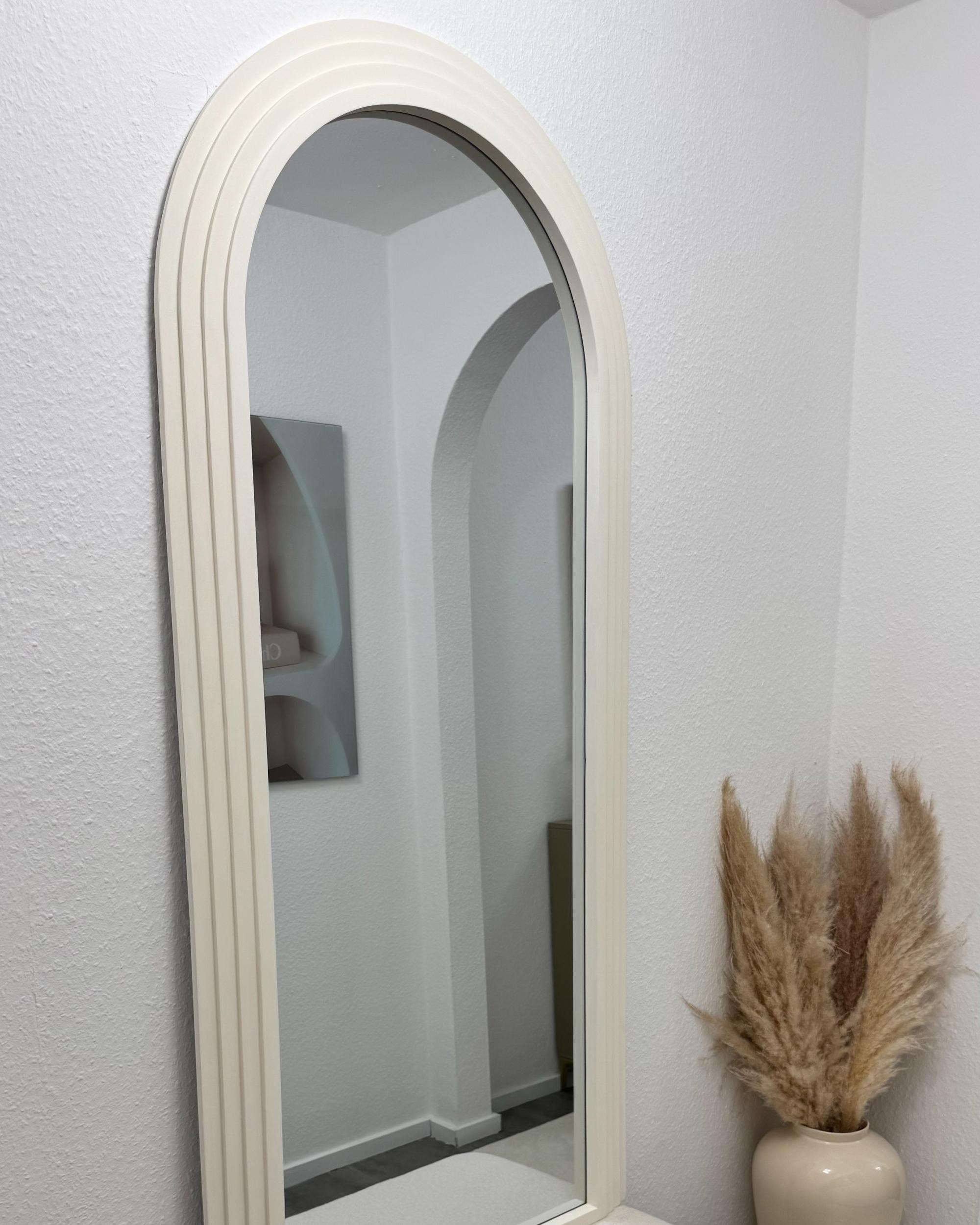 Wandspiegel DIJON 80 cm 170 cm Hout Gebroken wit