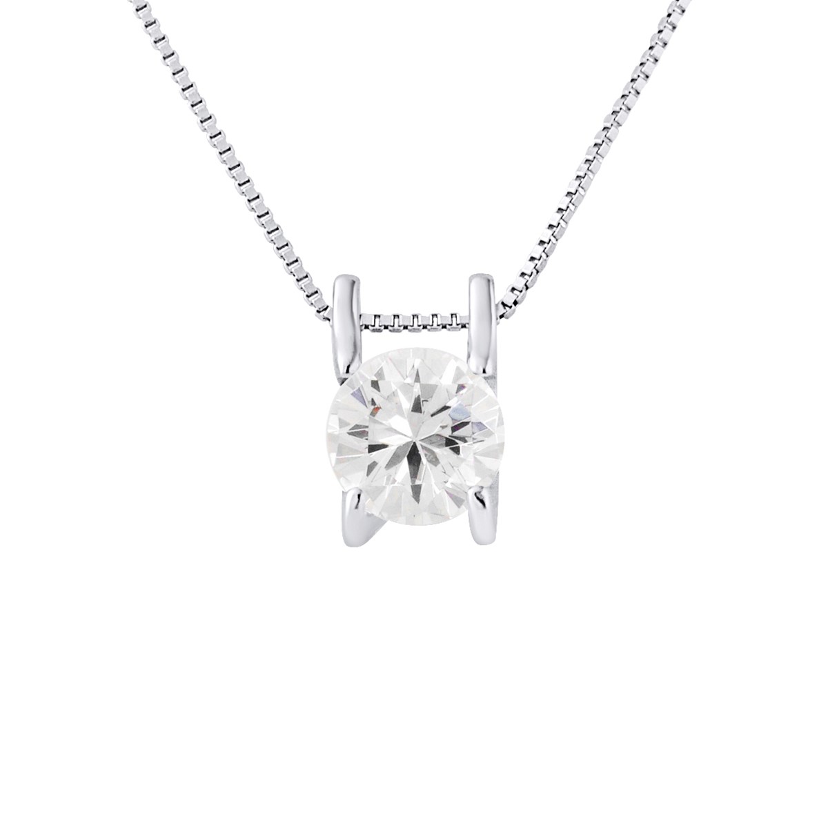 Pendentif CARRE - Oxyde de zirconium - Argent 925