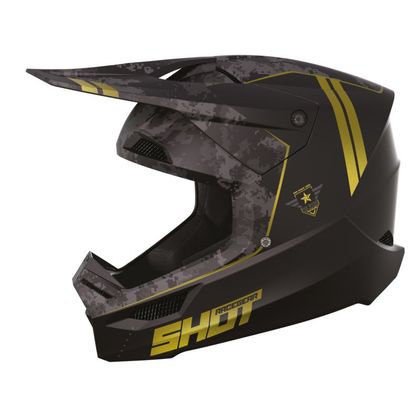 Casque cross Shot FURIOUS - ARMY 2023 - Jaune