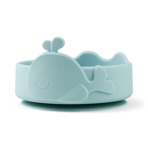 Bol Ventouse et Cuillère Silicone WALLY Bleu - DONE BY DEER