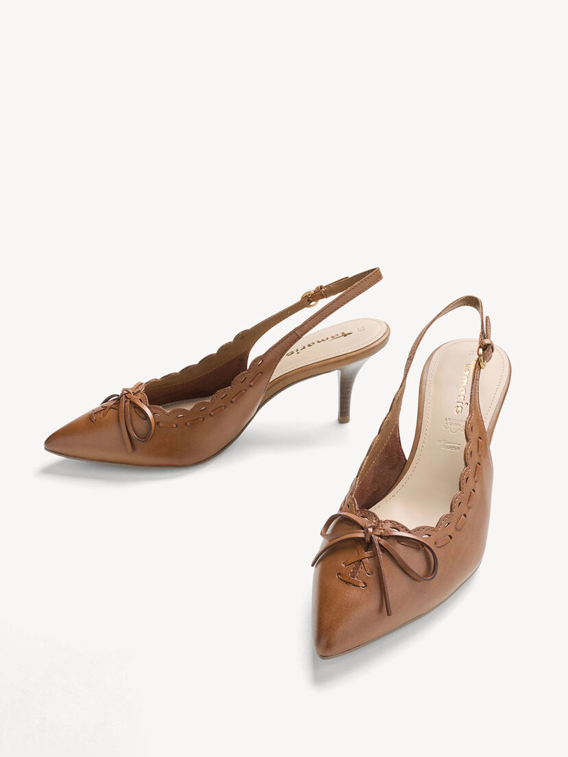 Leren Slingpumps - bruin