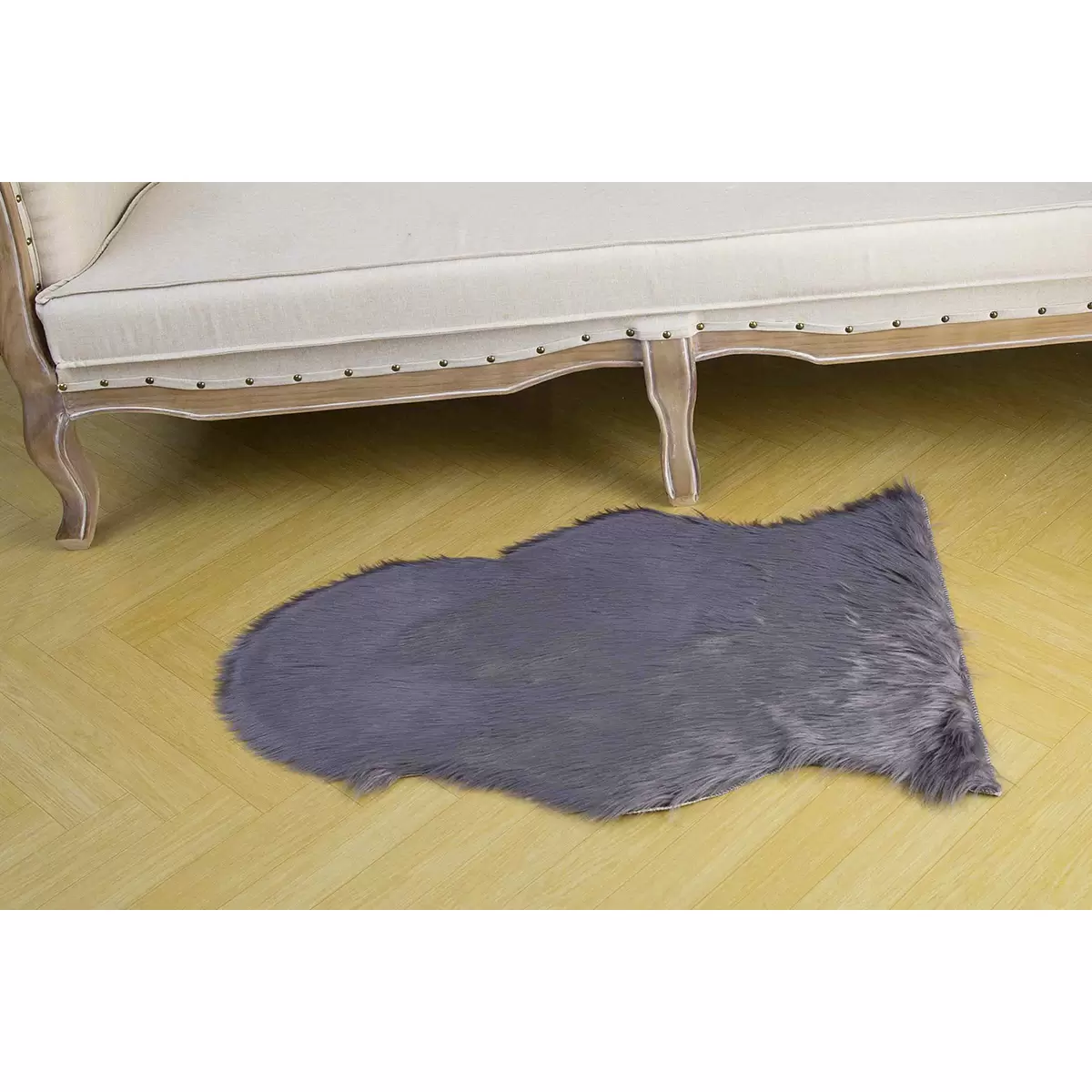 Deco-Lammfell Shape Grau