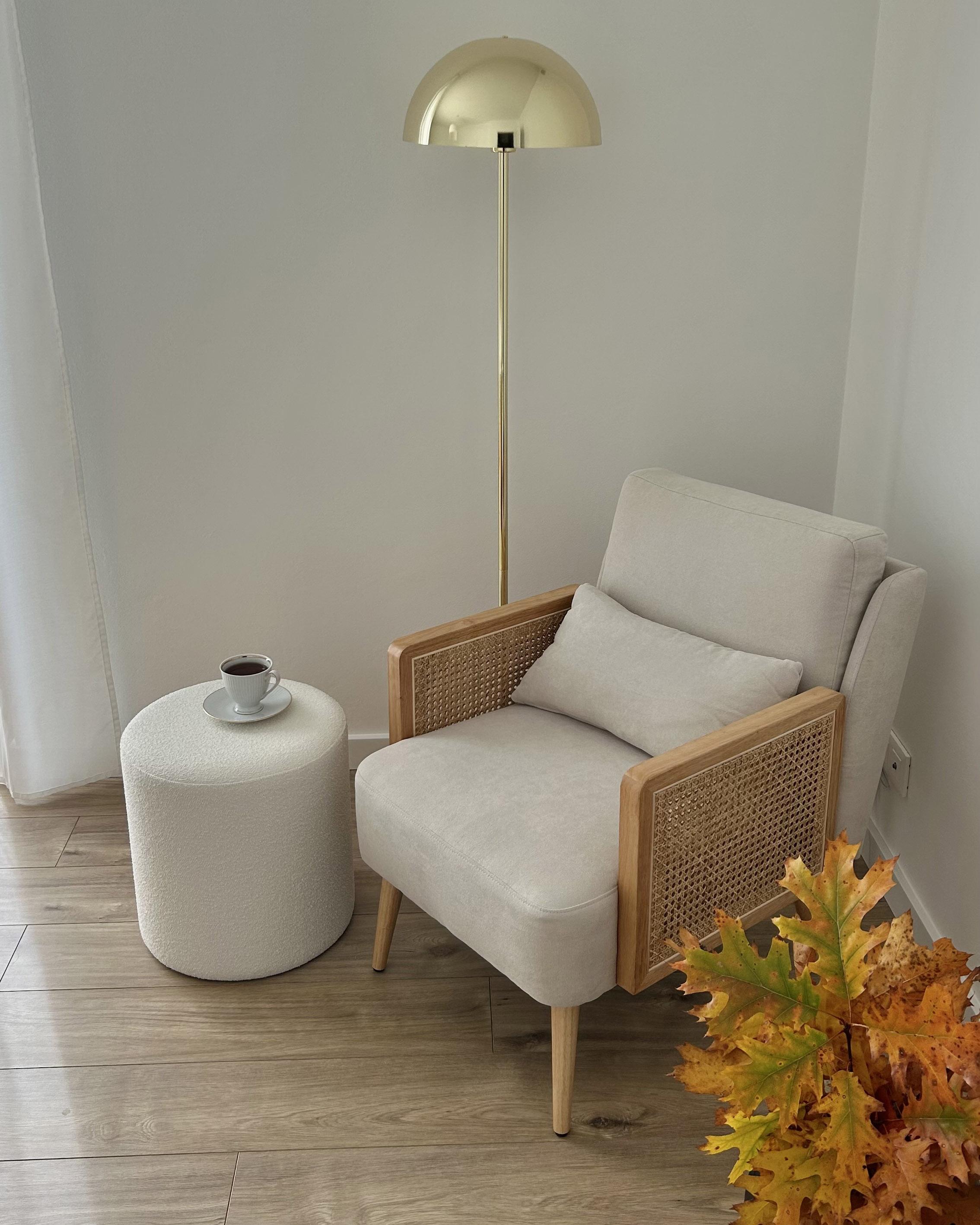 Fauteuil ORUM Stof Lichtbeige