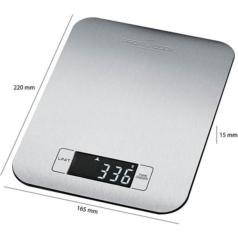 Balance de cuisine PC-KW 1061, acier inoxydable