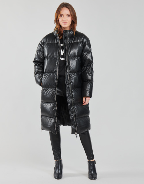 MICHAEL Michael Kors - LONG FAUX LTHR PUFFER Negro