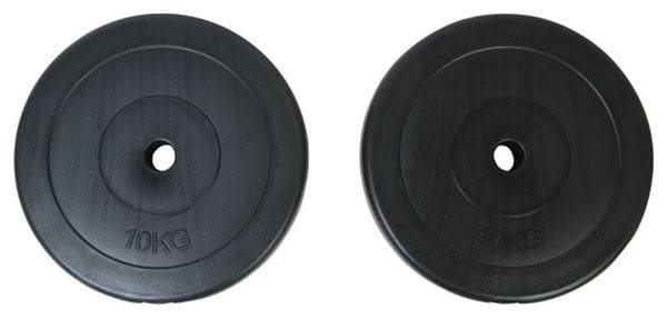 Plaques de poids haltère 2 x 10 kg fitness musculation poids 02_0000766