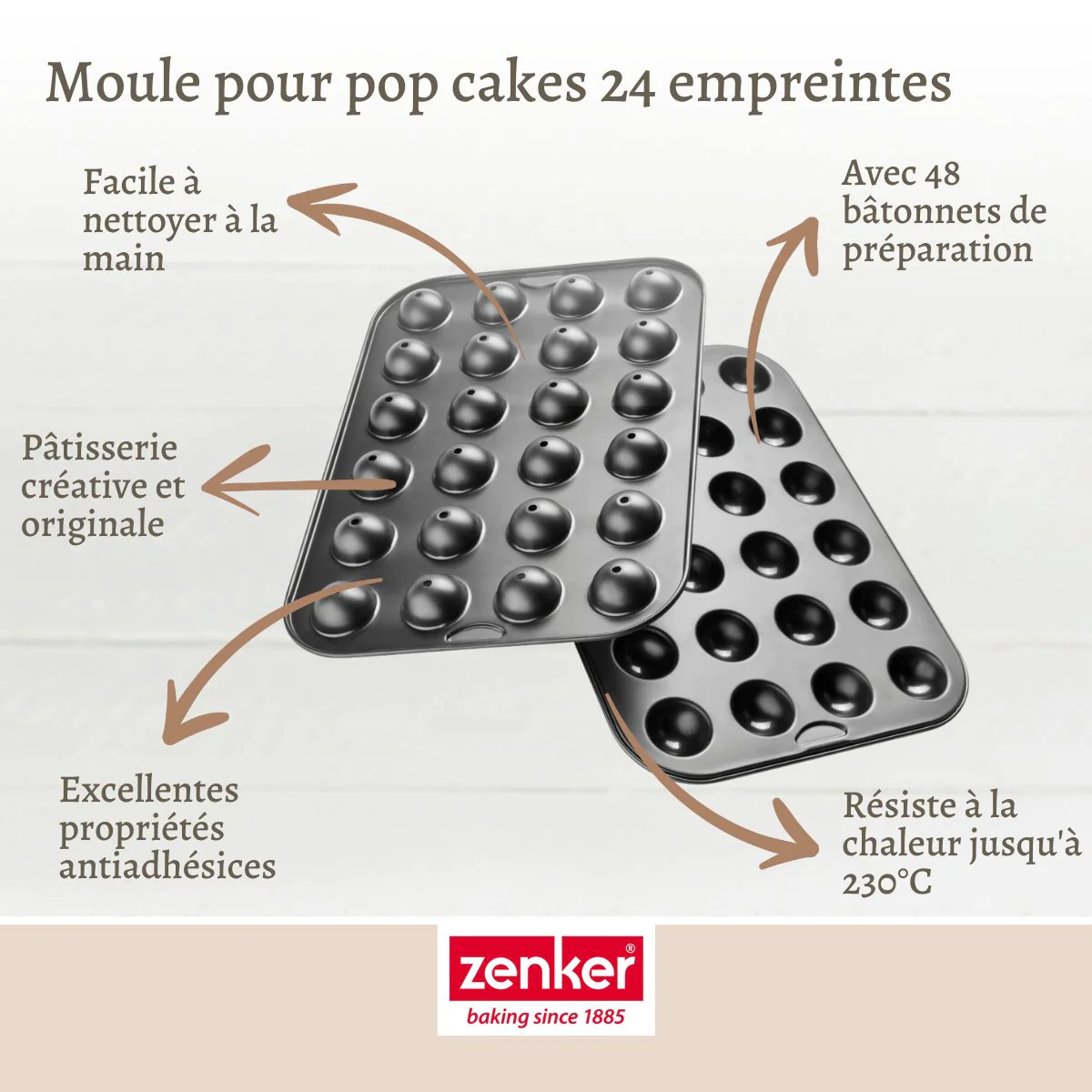 Set moule cake pop bâtonnets et sachets transparents Special Creative