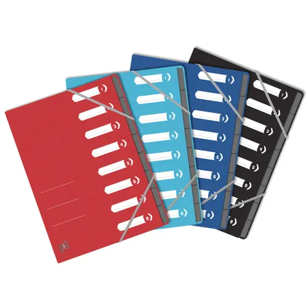 Oxford Ordnungsmappe TOP FILE+, A4, 8 Fächer, aus 390 g/m² karton,blau