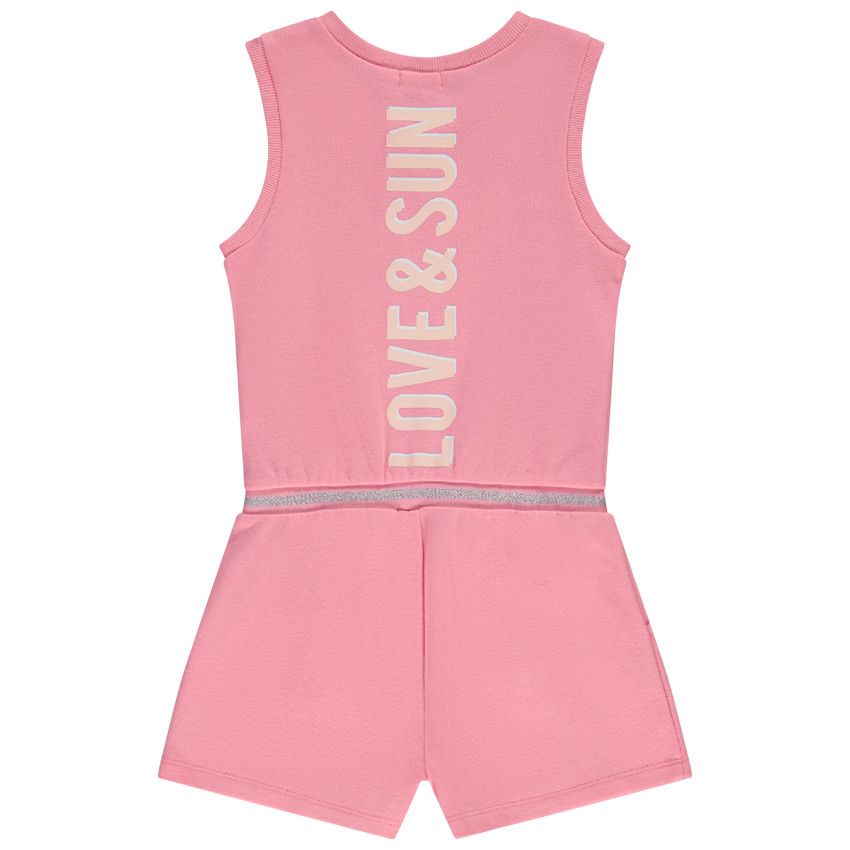 Combishort en molleton avec taille élastiquée pour fille - Multicolore