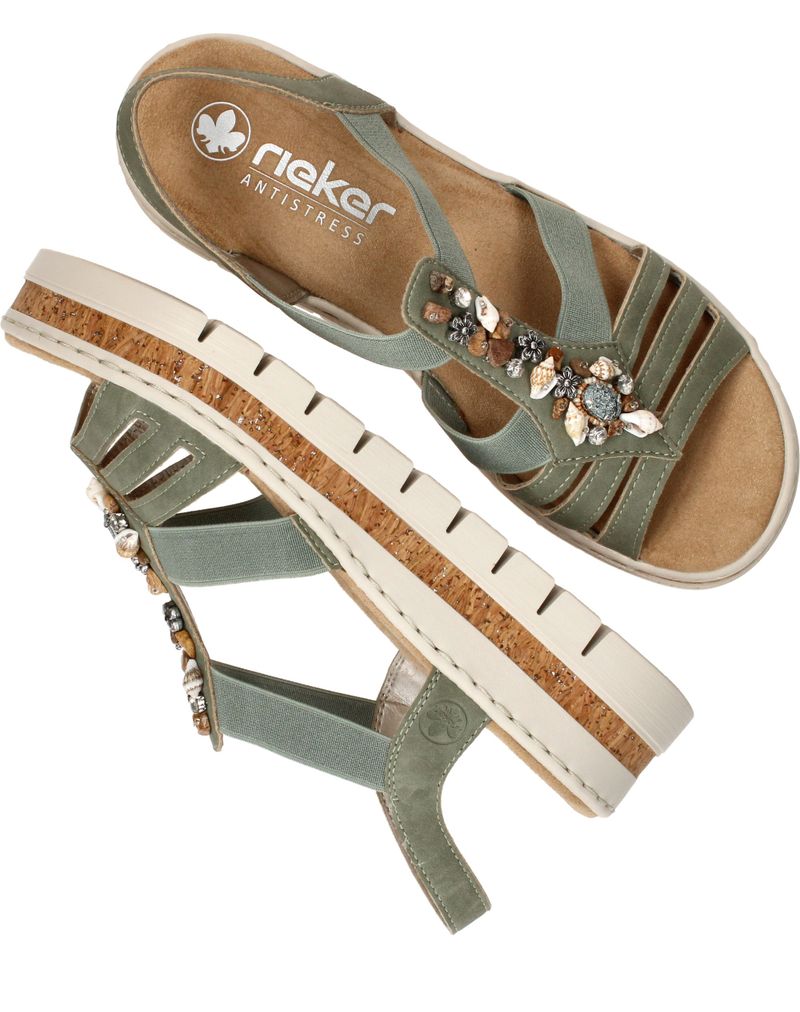 Rieker Sandalen Groen Dames