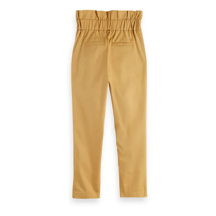 Scotch & Soda Pantalon Paperbag Taille Haute | Camel