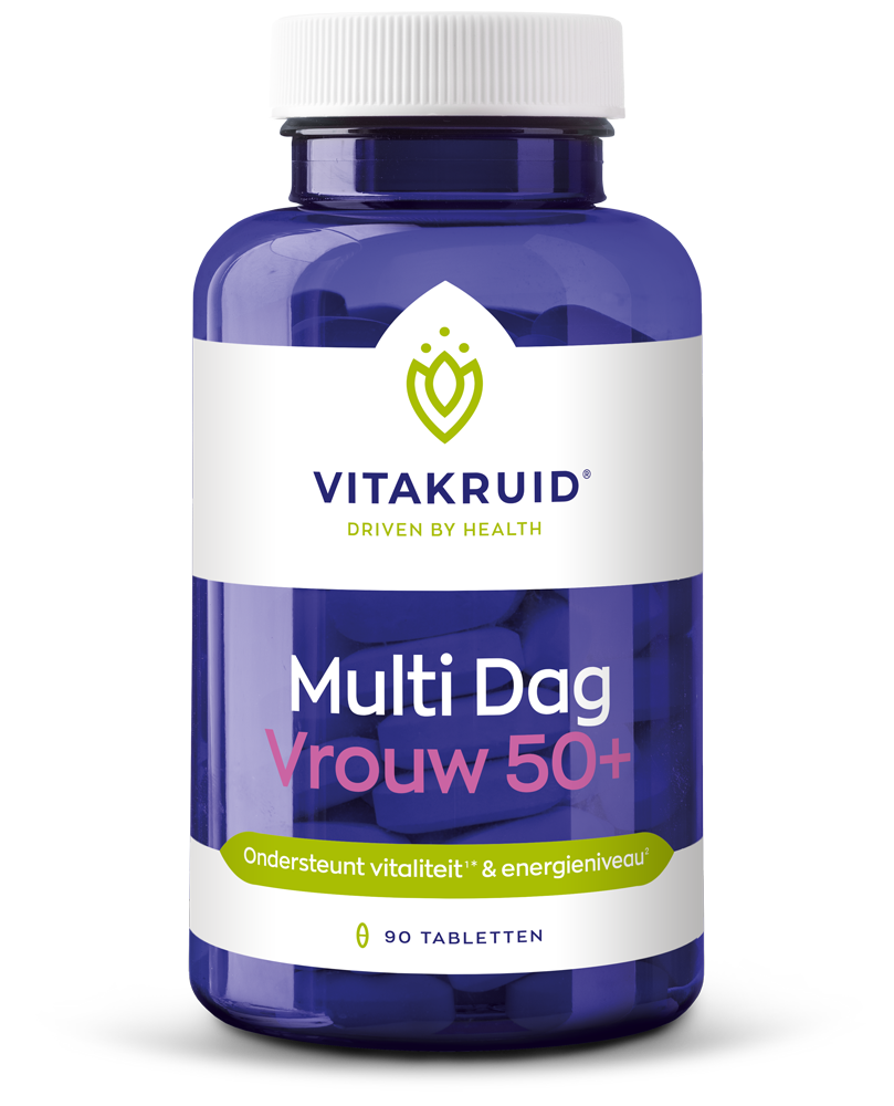 Vitakruid Multi Dag Vrouw 50+ 100% Vegan (90 tabletten)