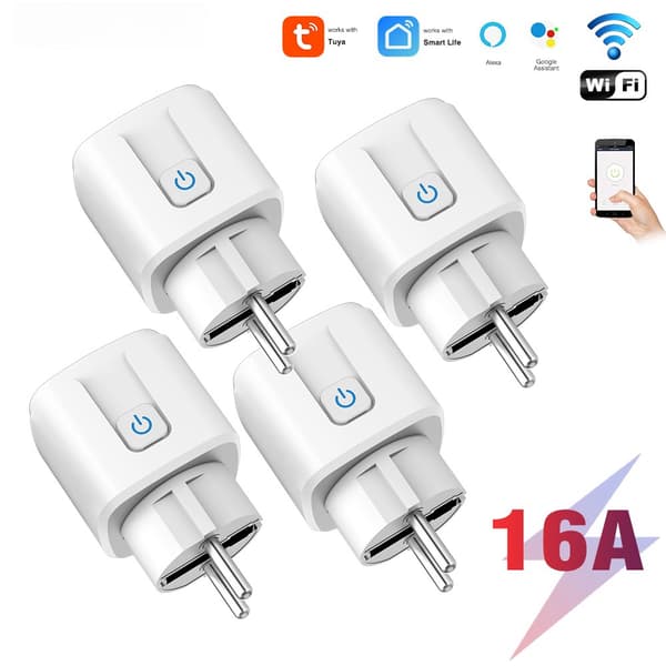 INF Wifi fjernkontroll med smartkontakt, 4-pakning  16A