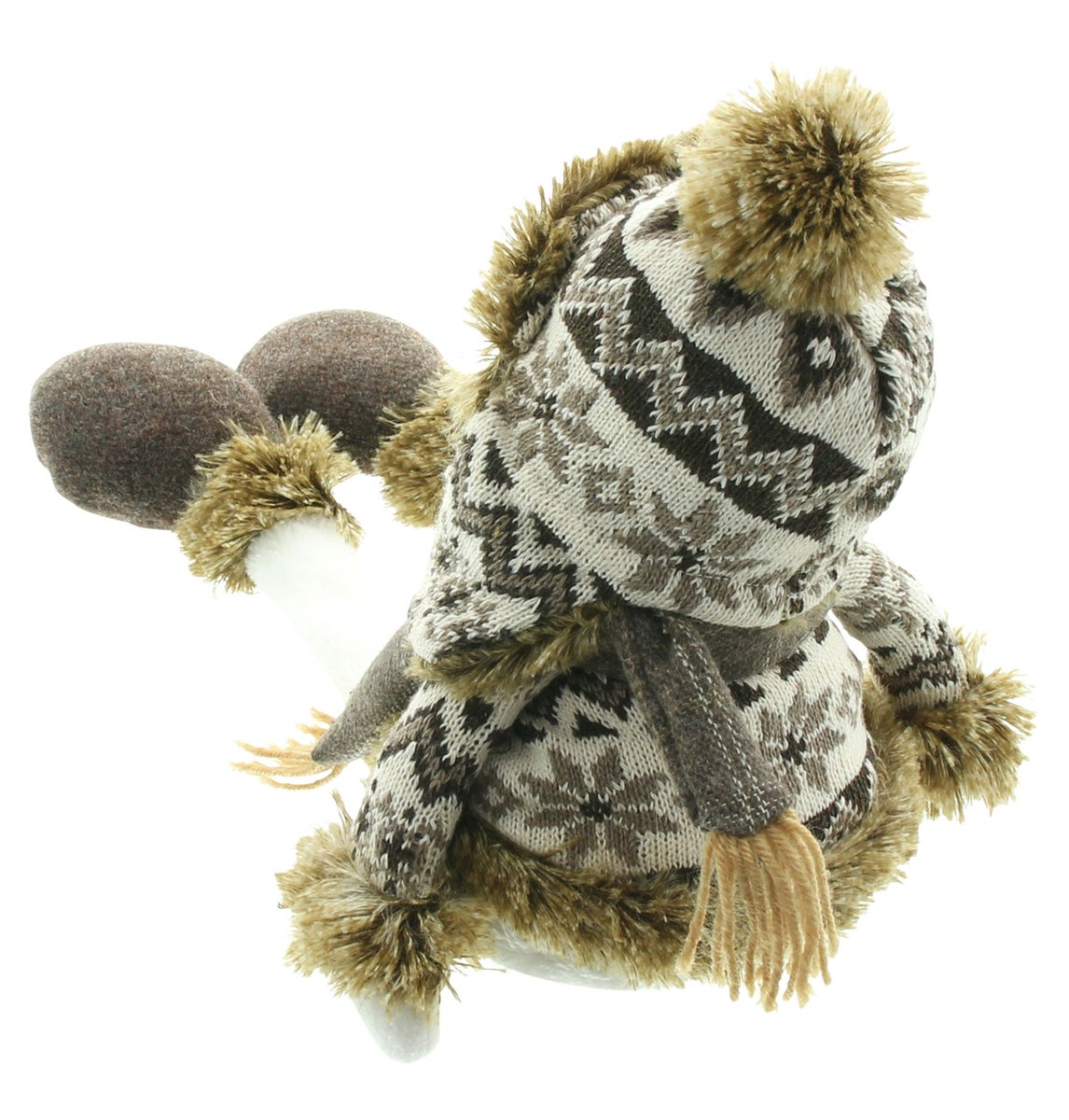 FRANK FLECHTWAREN | Sneeuwpop plankdrager, 20 x 14 x 50 cm, POLYESTER, PLASTIC